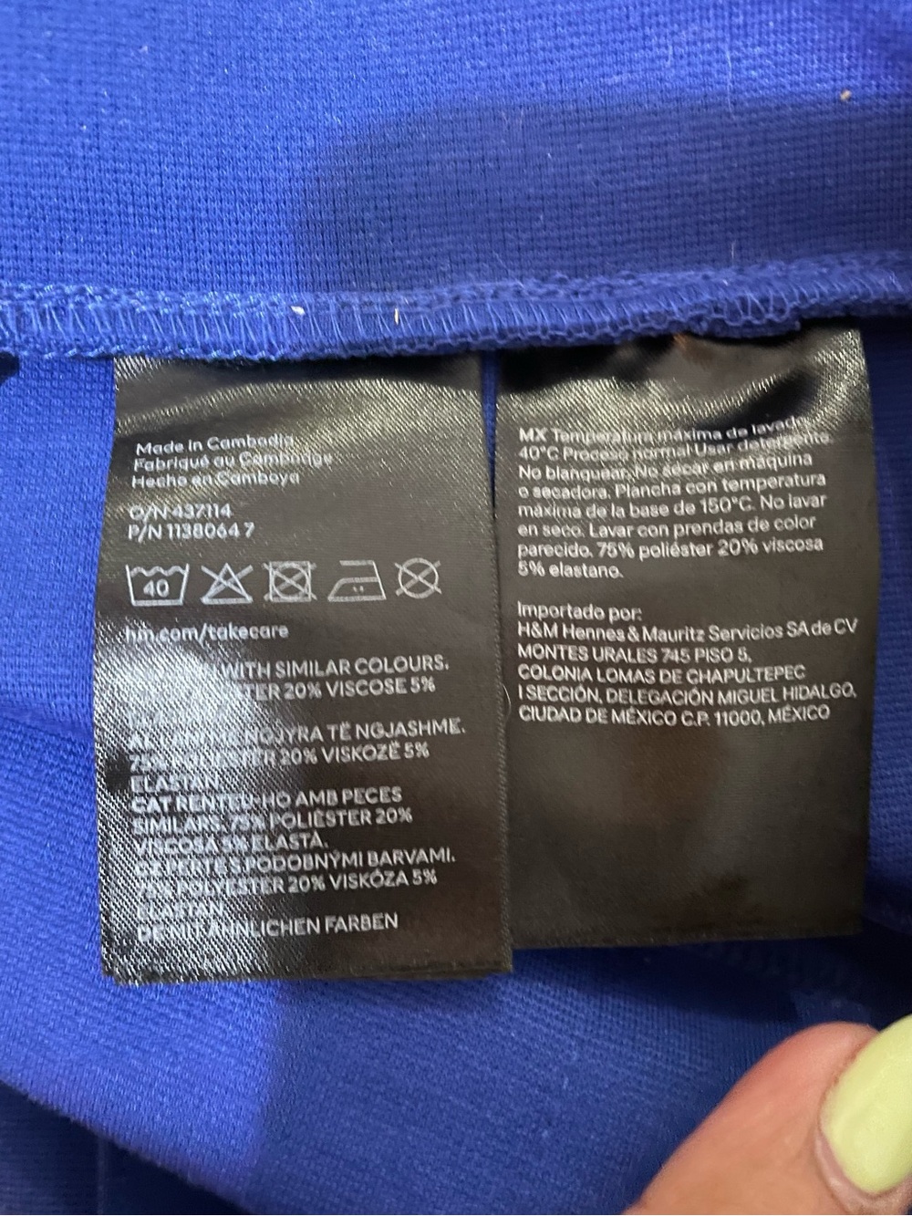 H&M High-Rise Wide Leg Pants in Cobalt Blue - Picture 5 of 14